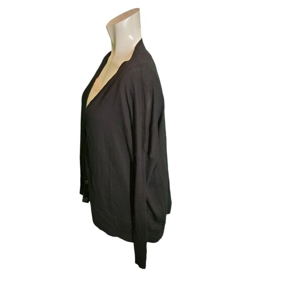 ATM Lightweight Cardigan Sweater V Neck Sweater Black Sz M - Picture 2 of 6